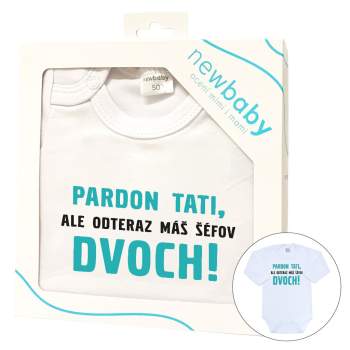 Body s potiskem New Baby Pardon tati,... m fov dvoch! - darekov balenie