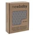 Bambusov pleten deka New Baby se vzorem 100x80 cm grey