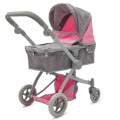 Korek pro panenky 2v1 Baby Mix Sophie pink-grey