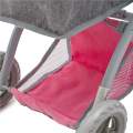 Korek pro panenky 2v1 Baby Mix Sophie pink-grey